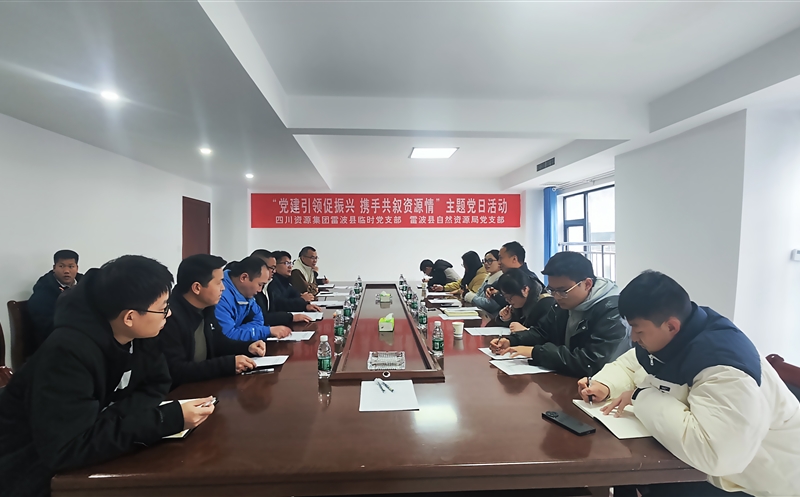 集团雷波县暂时党支部与雷波县自然J9集团局党支部 开展联学联建活动