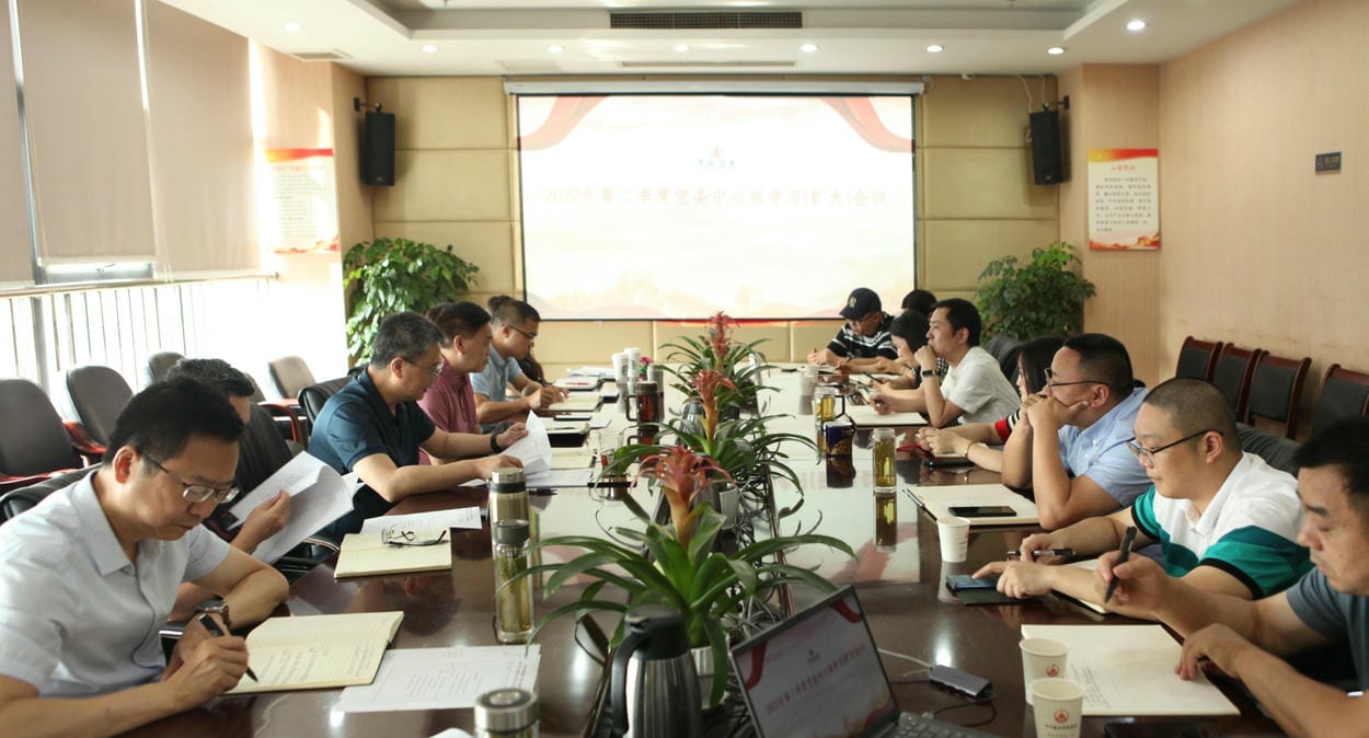 中成集团召开2022年第二季度党委理论学习 中心组（扩大）聚会_红色堡垒_党建群团_J9集团有限责任公司