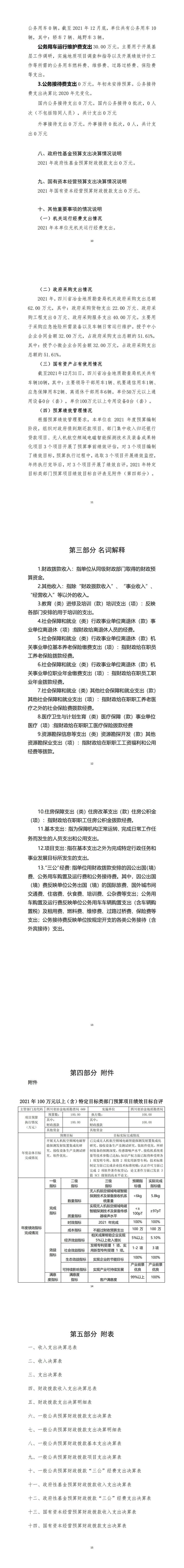 2021年度四川省冶金地质勘查局机关单位决算_财务预决算_信息果真_J9集团有限责任公司